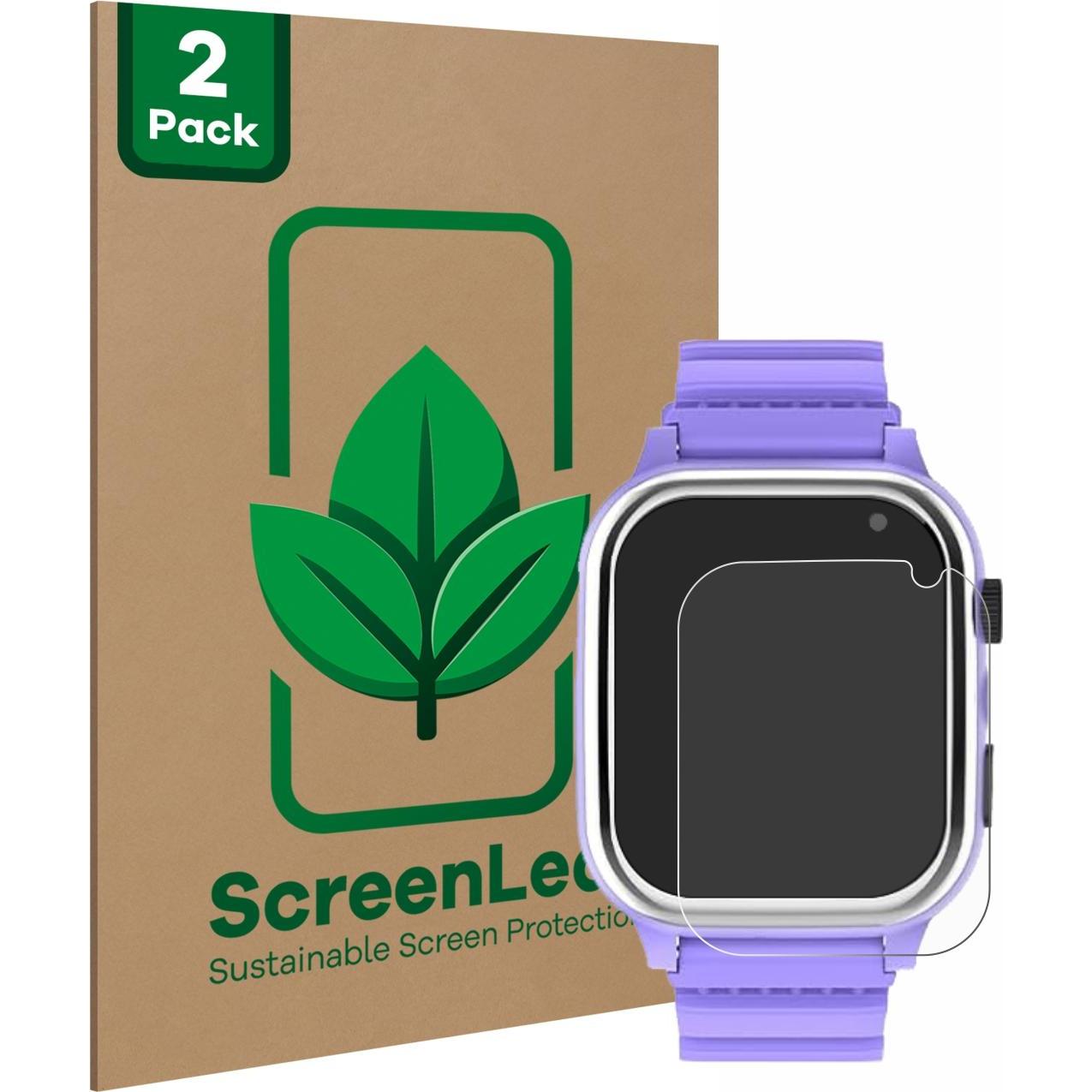 ScreenLeaf Schutzfolie nachhaltiger Displayschutz Display Schutz Folie Klar Transparent, Smartwatch Schutzfolie, Transpa...