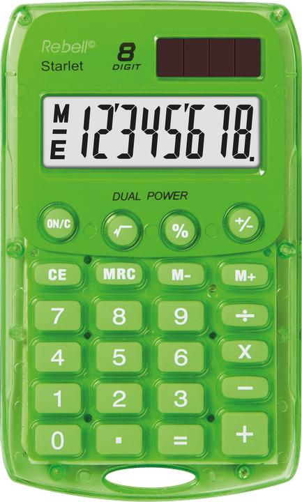 Actual product image Rebell Starlet GR Calculator Pocket Simple Calculator (Solar cells, Batteries)