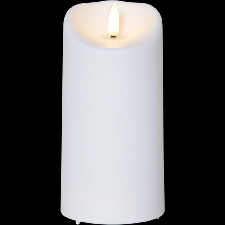 Produktbild Star Trading LED-Kerze Pillar Flamme 7.5 cm x 15 cm, Weiss (1x)