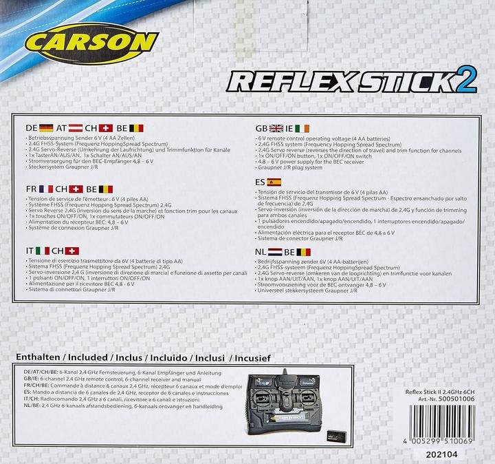 Produktbild Carson Modellsport Reflex Stick II Ha