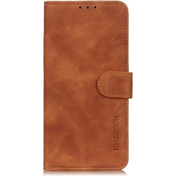 MU Classic Classic IV Leder Bookcover Series (Huawei Y5p), Smartphone Hülle, Braun