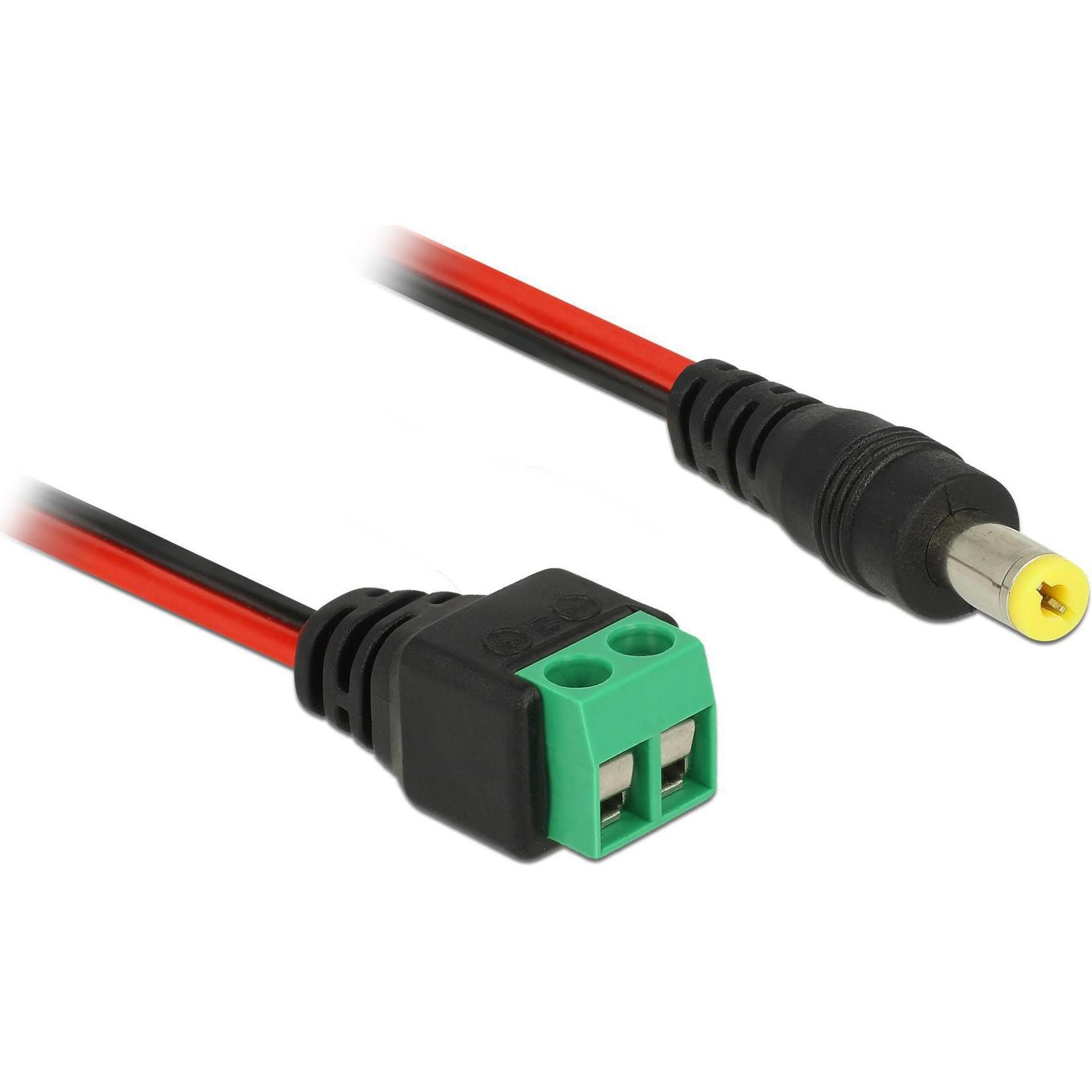 Delock DC Stecker zu 2 Pin Terminalblock (Stromkabel), Netzwerk Zubehör