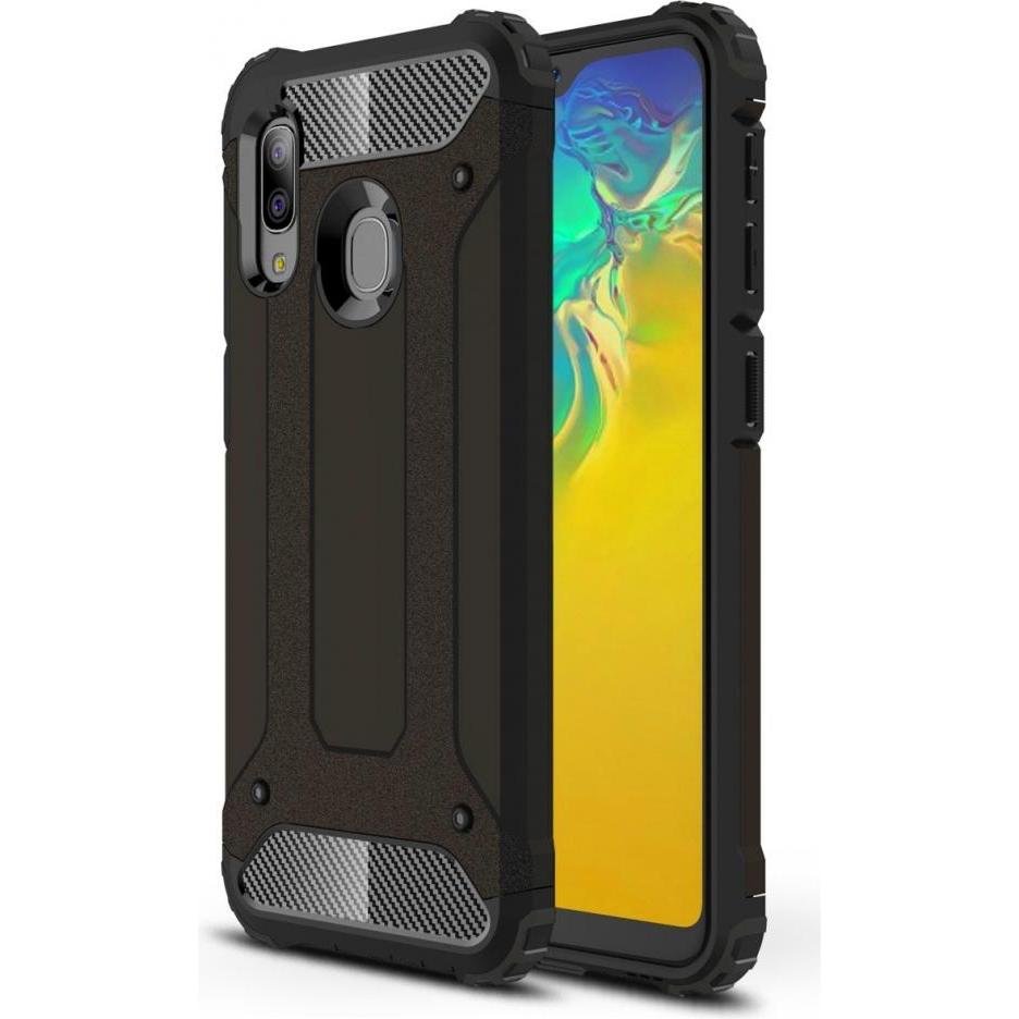 Screenguard AdventureCase Samsung Galaxy A20e Hybrid Hülle (Samsung Galaxy A20e), Smartphone Hülle, Schwarz