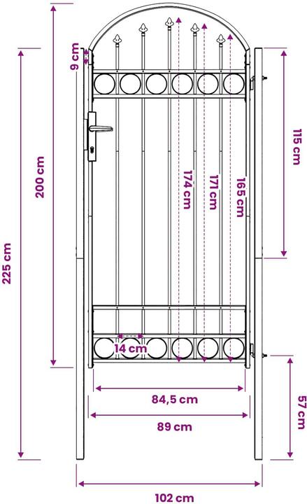 Produktbild vidaXL Gartenzaun-Tor