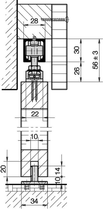 Produktbild HAWA Schiebetürbeschläge -Junior 40/Z