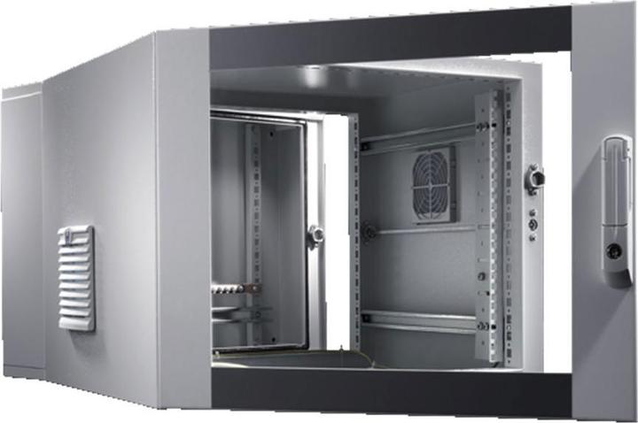 Rittal Wall-mounted housing EL, 3-part preassembled with profile rails (15 RU, 19 inch rack)