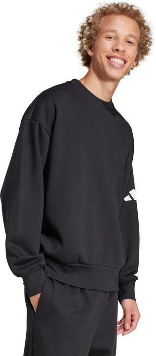 Produktbild Adidas Herren-Sweatshirt Essentials Loose Fit mit Bar-Logo, Schwarz (M)