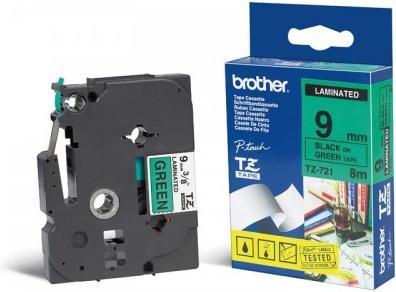 Produktbild Brother Tze-721 (0.90 cm, Grün, Schwarz)