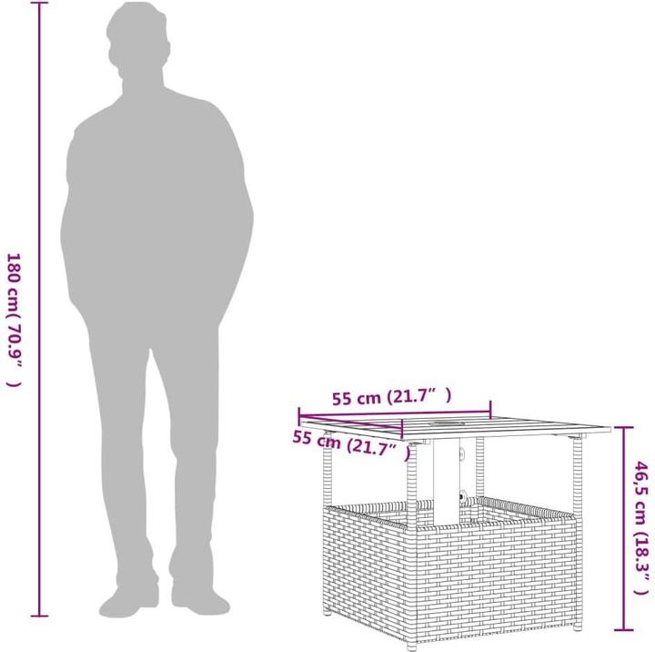 Produktbild vidaXL Gartentisch