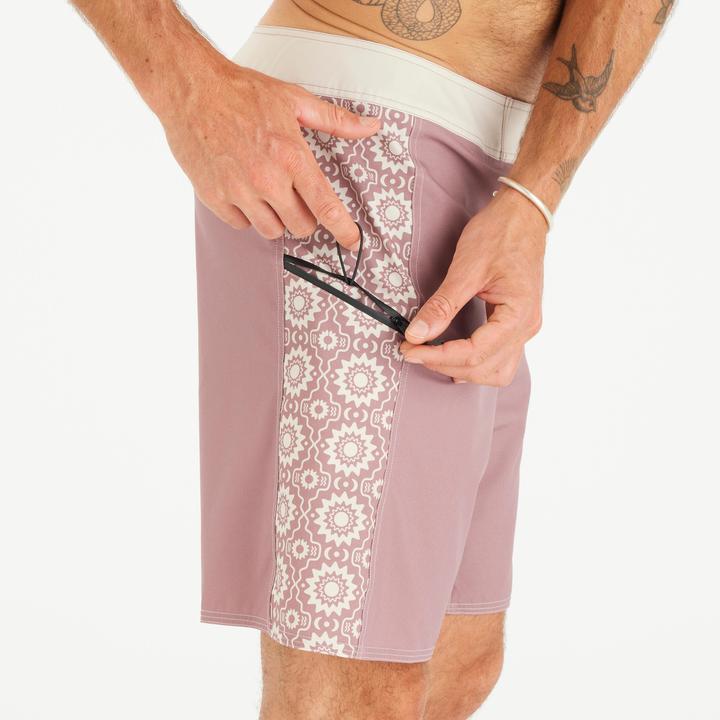 Produktbild Olaian Boardshorts Surfen Herren lang 500 Arch Esawira 19" rosa/taupe (46)