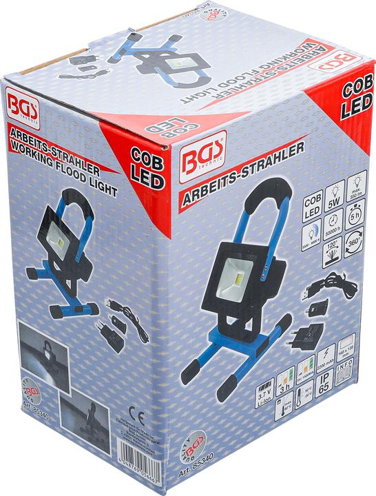 Produktbild BGS Akku-Arbeits-Strahler COB-LED 5 W (350 lm)