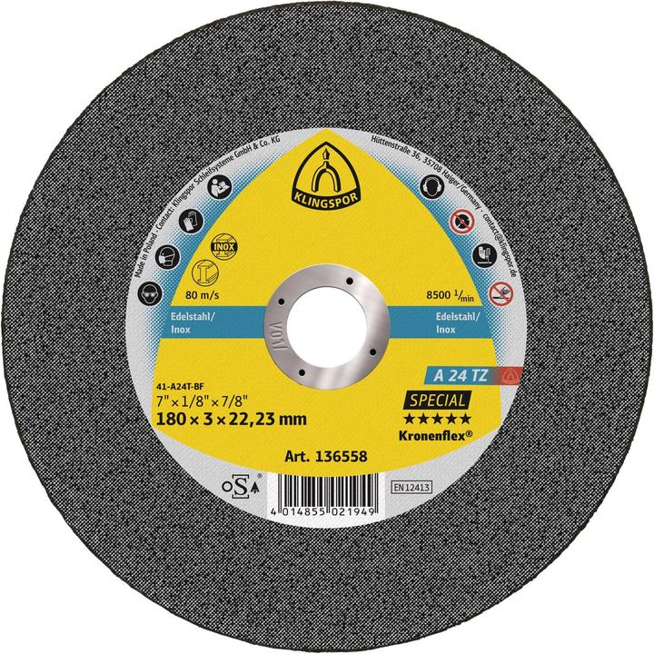 Klingspor A 24 TZ Special - dischi da taglio 230 x 3 x 22,23 mm