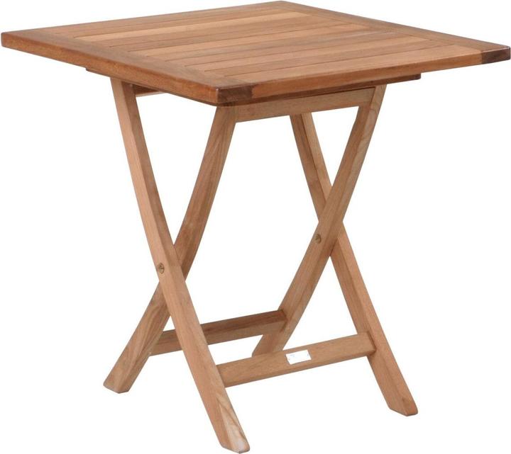 Actual product image Zebra Poker folding table 70x70cm teak (70 cm)