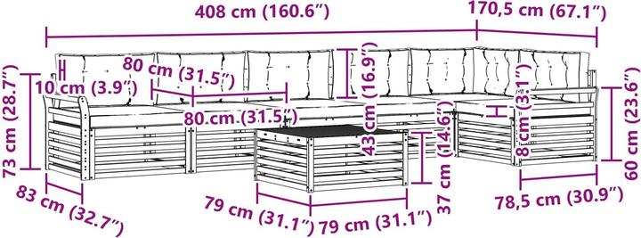 Produktbild vidaXL Outdoor-Sofa