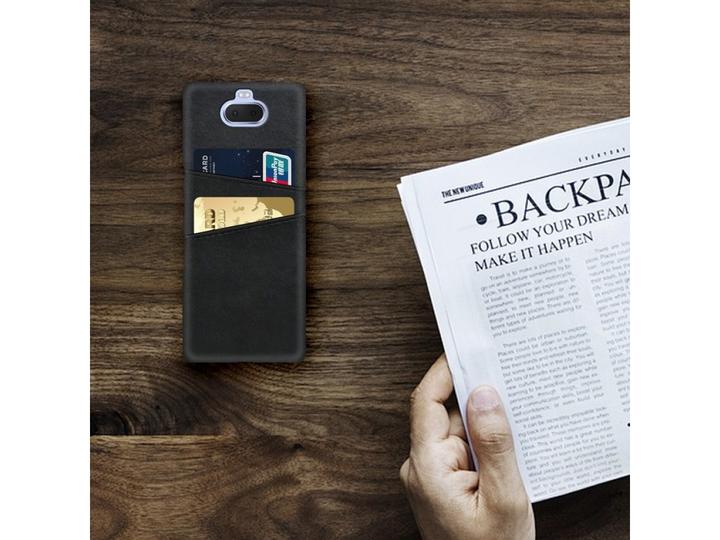 Produktbild Screenguard Sony Xperia 10 Plus CardCaddy Leder Backcase mit Kartenfächern (Sony Xperia 10 Plus)
