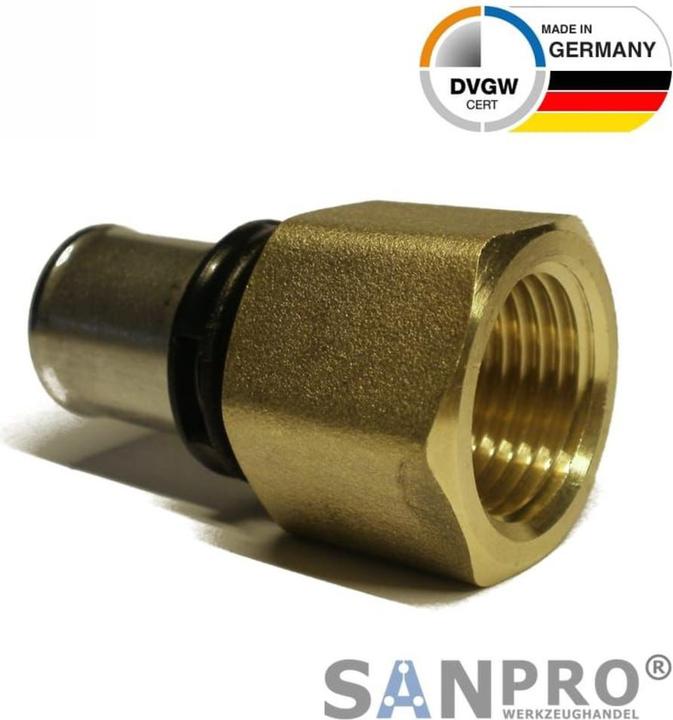Actual product image Sanpro THPRESS pressfitting transition female thread - transition socket 32x3 - 1 1/4" (Press connection)