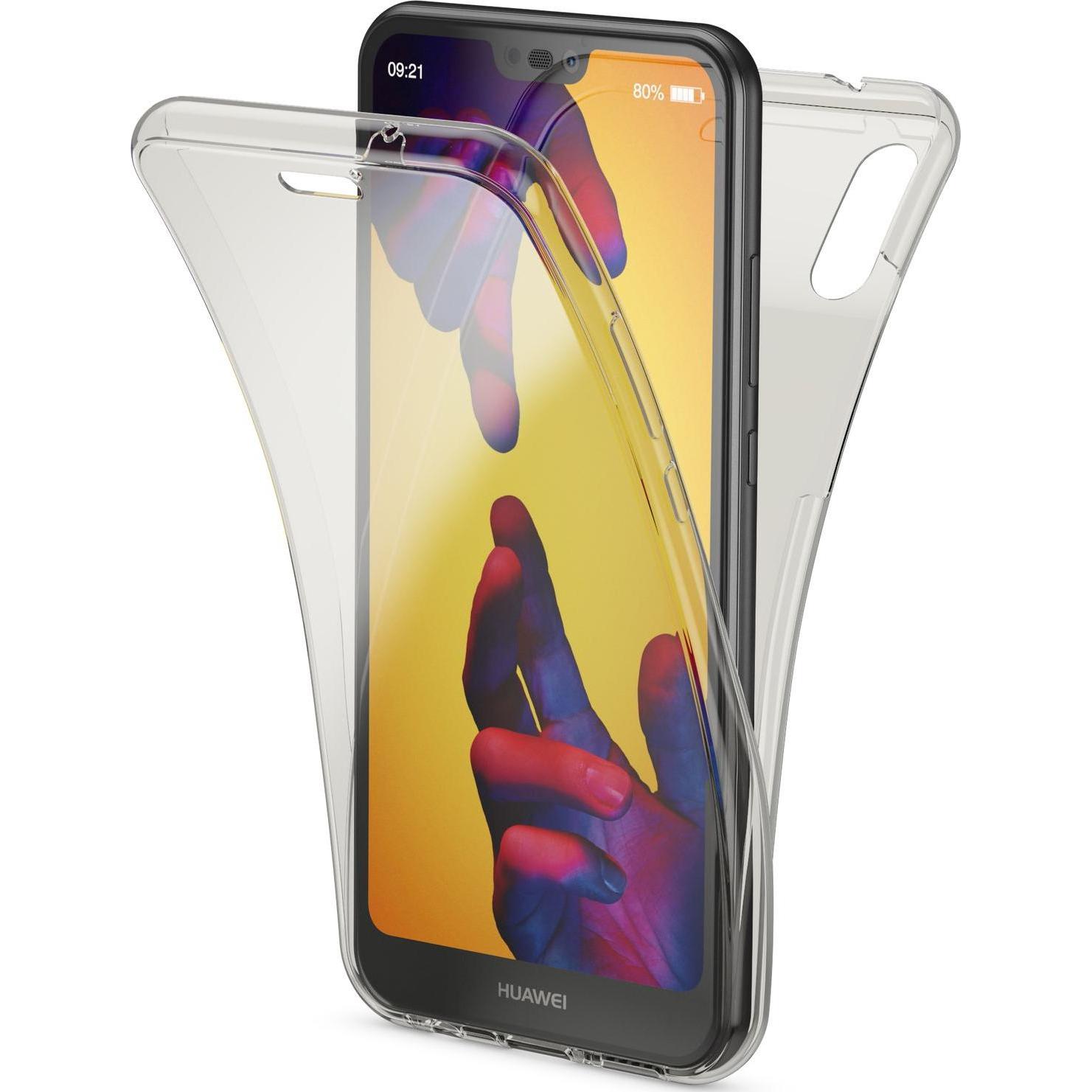 Nalia 360 Grad Handyhülle (Huawei P20 Lite), Smartphone Hülle, Grau