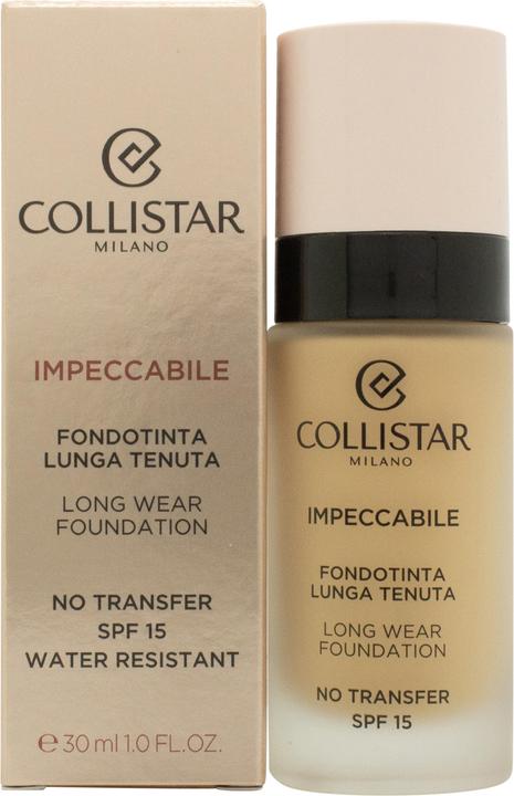 Actual product image Collistar Impeccabile Long Wear Foundation Spf 15 3g - Natural Gold 30ml (3G)