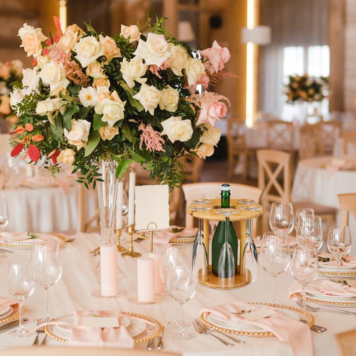 Actual product image Relaxdays Silver Stemware Rack (Wine stopper)