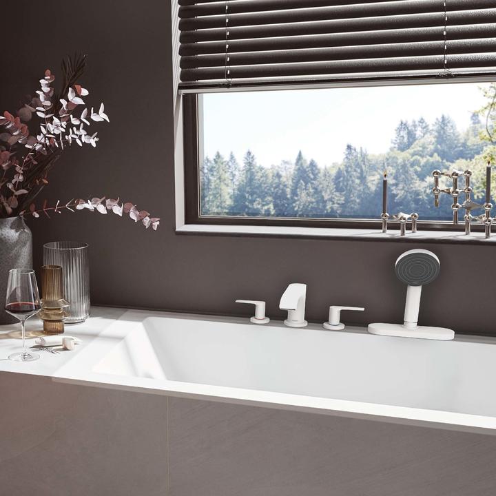 Produktbild hansgrohe VIVENIS Fertigset, für 4-Loch-Wannenrandarmatur, mit sBox mattweiss