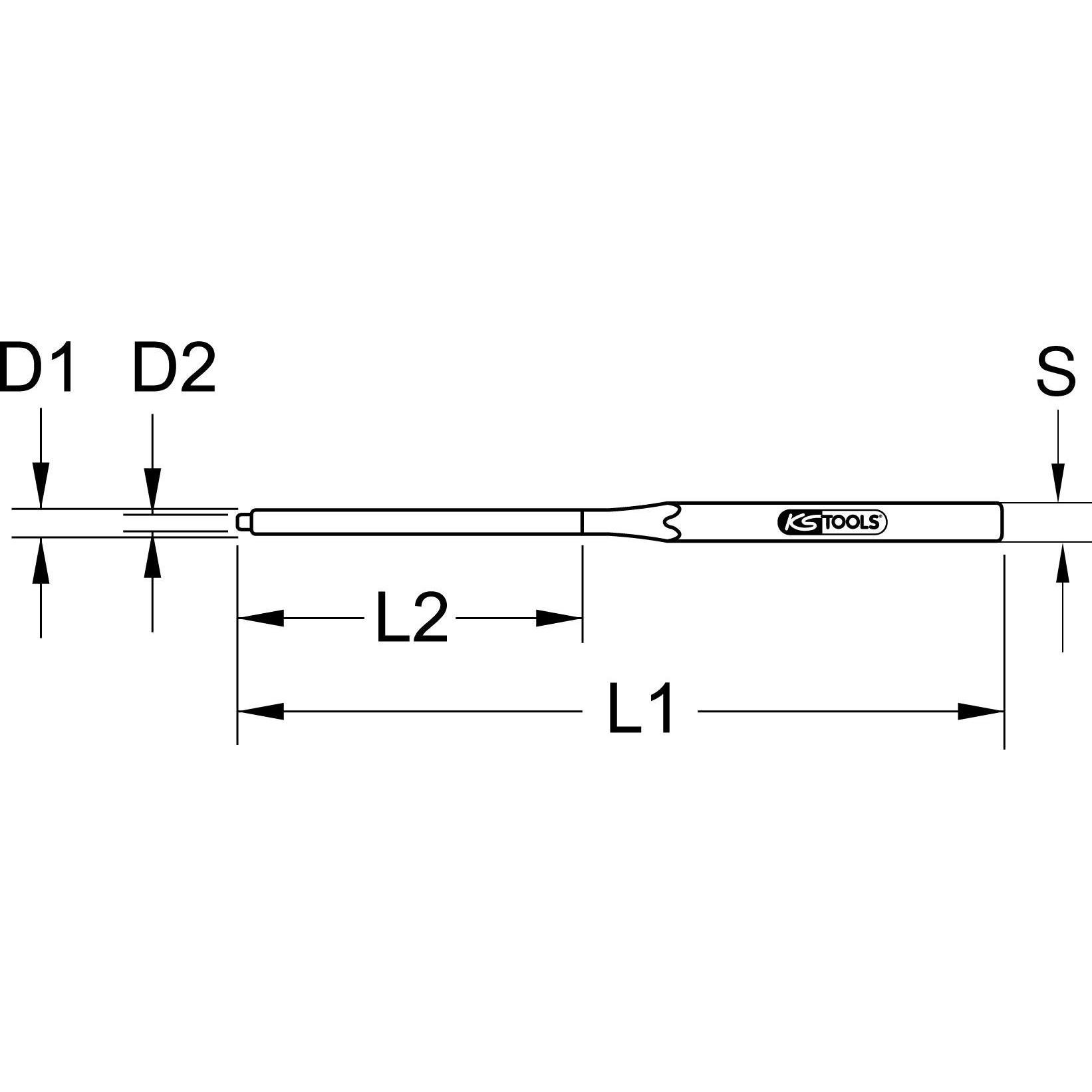 Thumbnail - KS Tools, Meissel, Bremsklotz-Splintentreiber (85 mm)