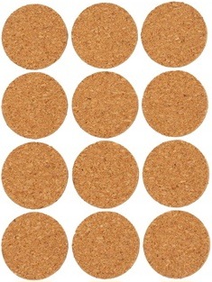 Actual product image Haushalt CORK FURNITURE PADS 12. D28 MM.HOUSEHOLD