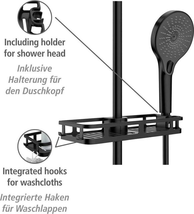 Produktbild Wenko Duschablage Schwarz