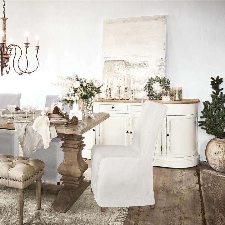 Produktbild Loberon Sideboard Louisiana antikweiss/braun (178 x 45 x 85 cm)