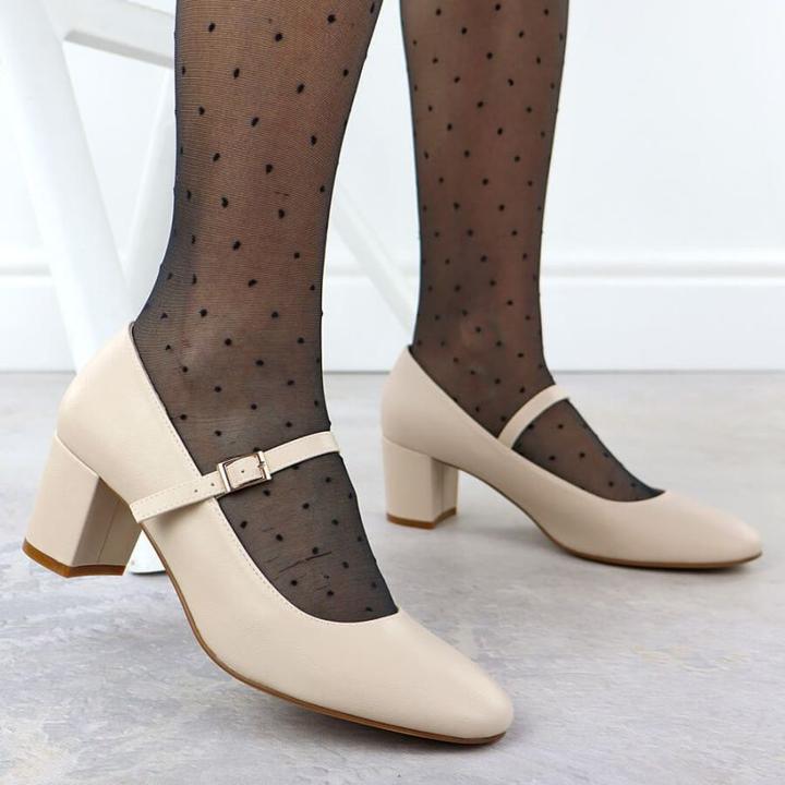 Produktbild Leone Nude low-heeled pumps with strap Sergio PB176 (40)