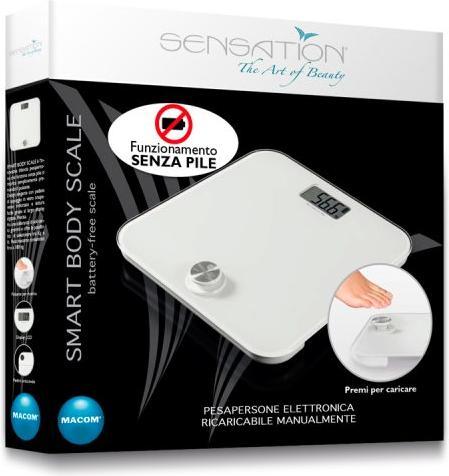 Produktbild Macom Smart Body Scale Elektronische Personenwaage mit batterielosem Betrieb Square Bi (180 kg)
