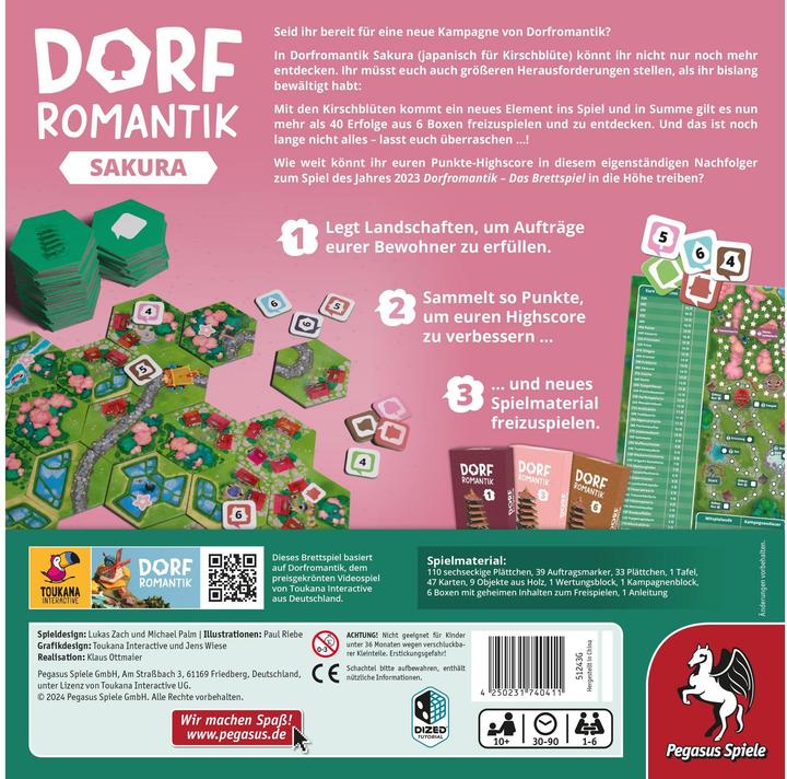 Produktbild Pegasus 51243G - Dorfromantik - Sakura (DE) (Deutsch, 1 - 6 Spieler)