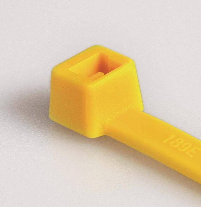 Image du produit HellermannTyton Collier de serrage T50R jaune (Serre-câbles en plastique, 200 mm, 100 pcs)