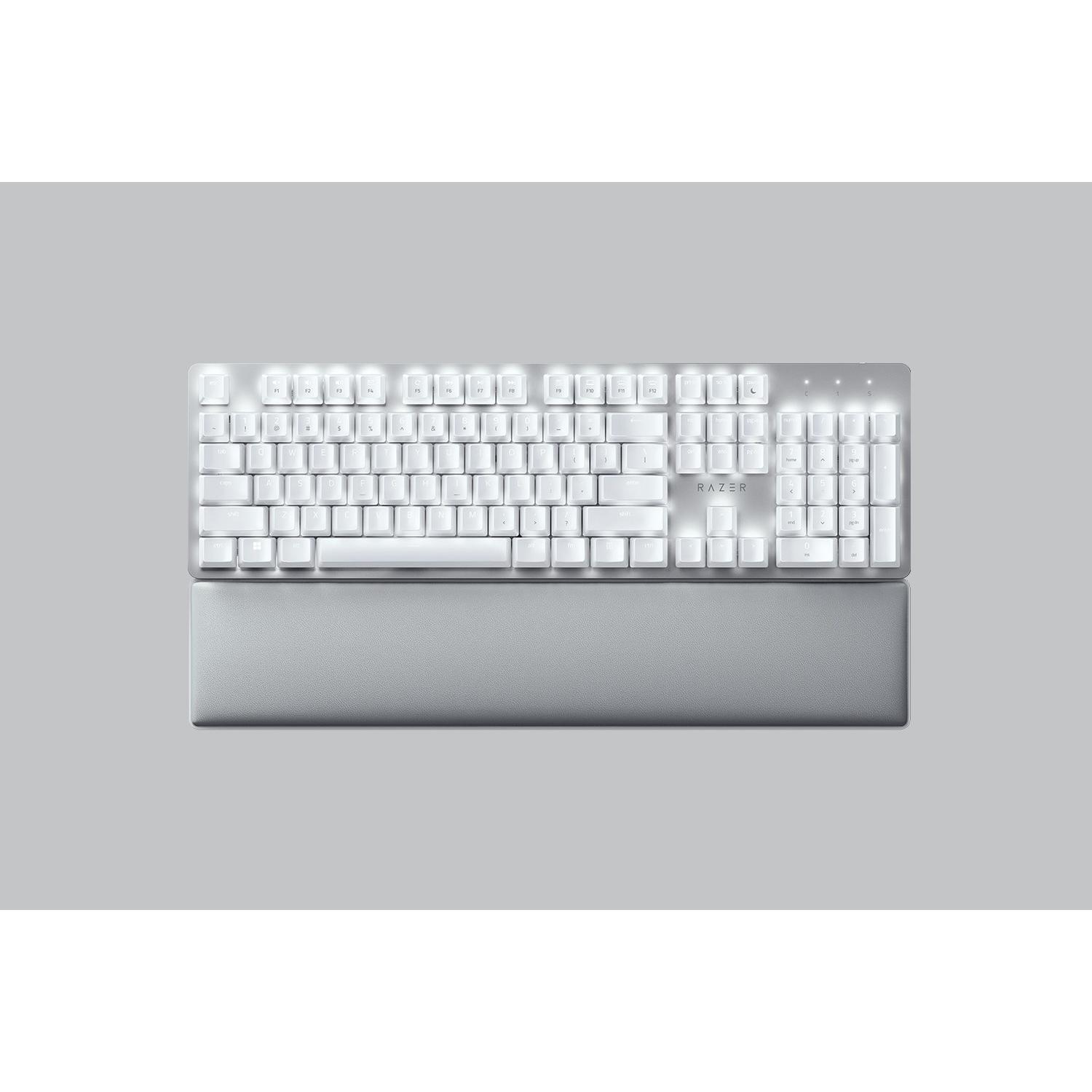 Razer Pro Type Ultra (US, Kabellos, Kabelgebunden), Tastatur, Weiss
