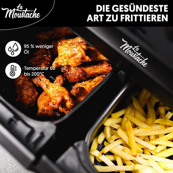 Image du produit Moustache Friteuse sans huile 8 litres, Noir