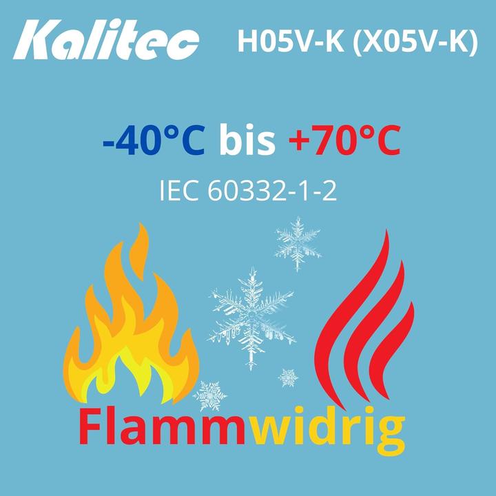 Produktbild Kalitec 10 Meter H05V-K (X05V-K) 0,5 mm² transparent Verdrahtungsleitung I Aderleitung flexibel PVC (10 m)