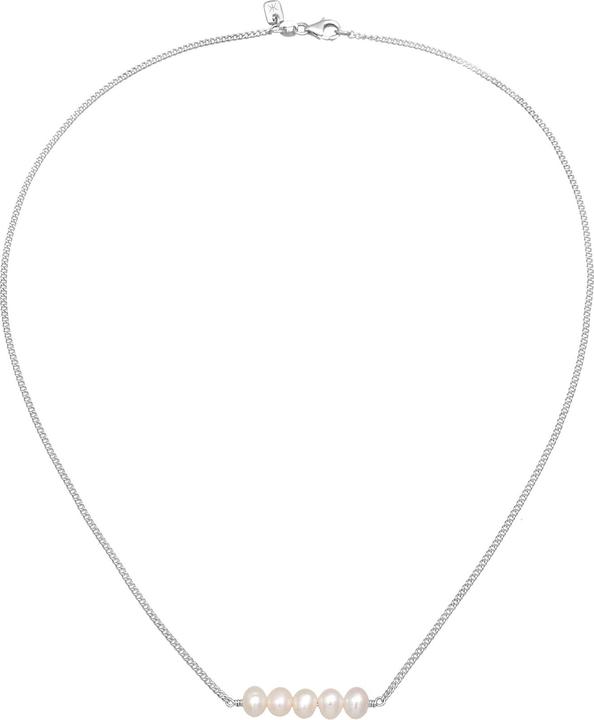 Produktbild Kuzzoi Halskette Herren Süsswasserperlen Elegant 925 Silber (925er Sterling Silber, Süsswasserzuchtperlen, 45 cm)