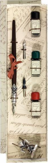 Produktbild Prona Kalligraphie-Set Metallfederh.+Löscher 3xTinte (3 x)