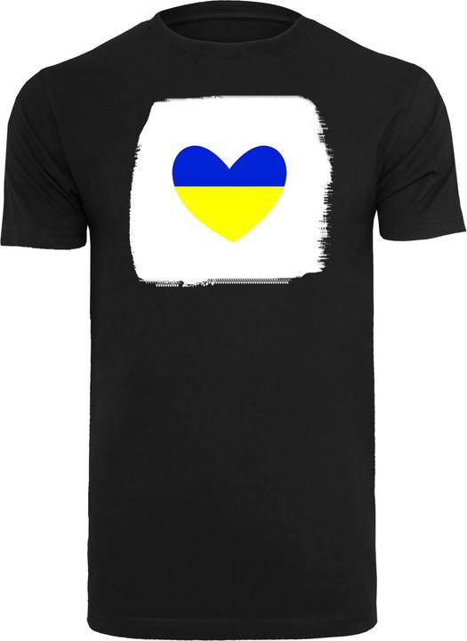 Produktbild Merchcode Peace - Brush Heart Black Basic T-Shirt Round Neck - 161067 (L)