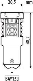 Produktbild Pilot LED-Leuchtmittel - 12/24V - P21/5W - Weiss - Pro-User Series (P21/5W)