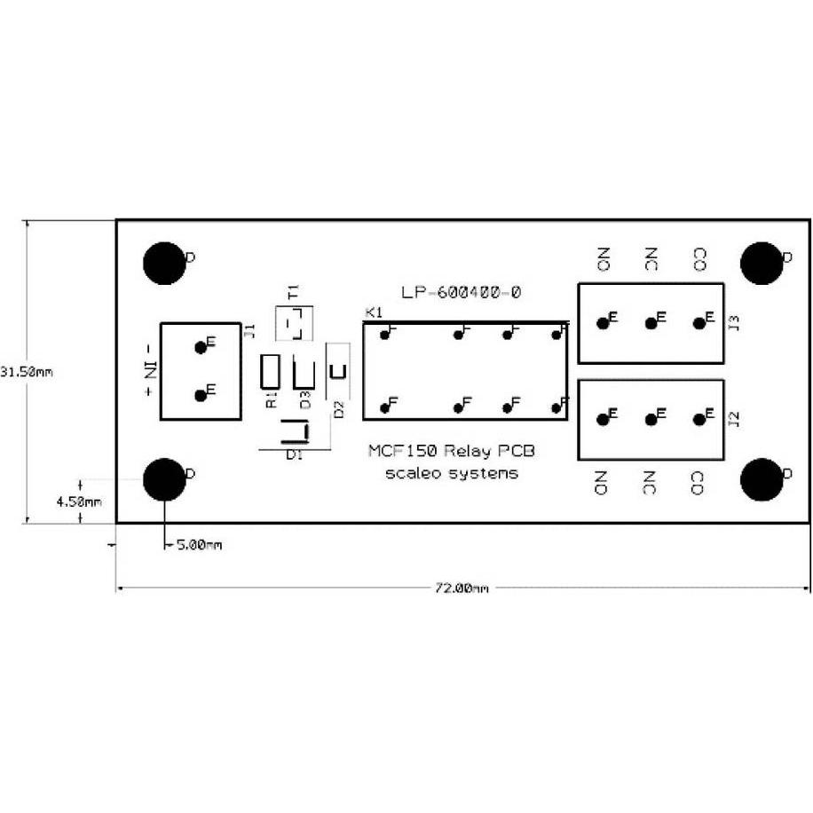 Thumbnail - Scaleo Systems Relaisplatine 1 St. VV-600401-0-C 2 Wechsler 12 V/DC, Relais