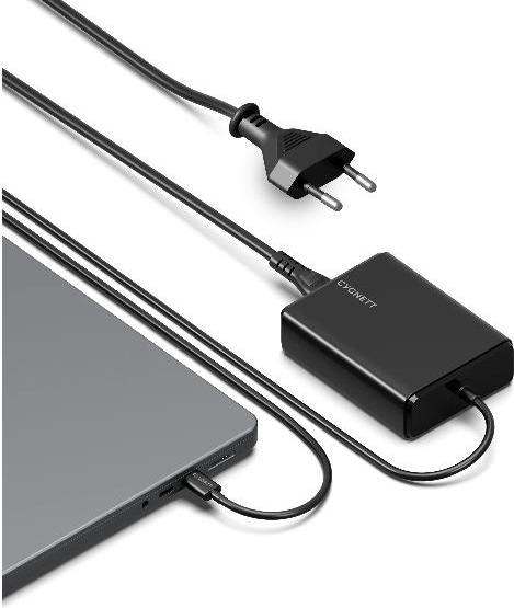 Actual product image Cygnett PowerMaxx 100W GaN USB-C Laptop Charger Black (100 W, 1 portion)