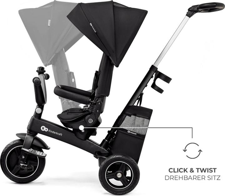 Actual product image KinderKraft Easytwist Black Trójkołowy