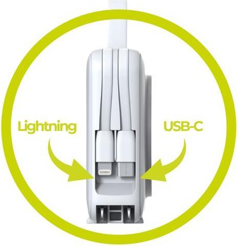 Image du produit Mobile Origin Powerbank & Travel Charger Lightning/USB-C Cable MagSafe/AW/iPhone Compatible white Powerbank -... (10000 mAh)