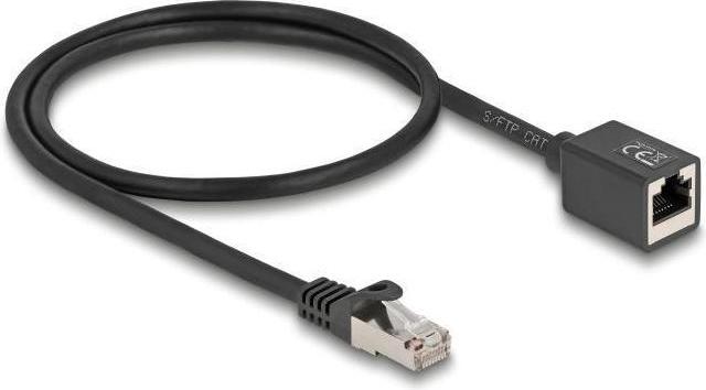 Produktbild Delock Netzwerk Verlängerungskabel RJ45 Stecker zu RJ45 Buch (S/FTP, CAT6a, 0.50 m)