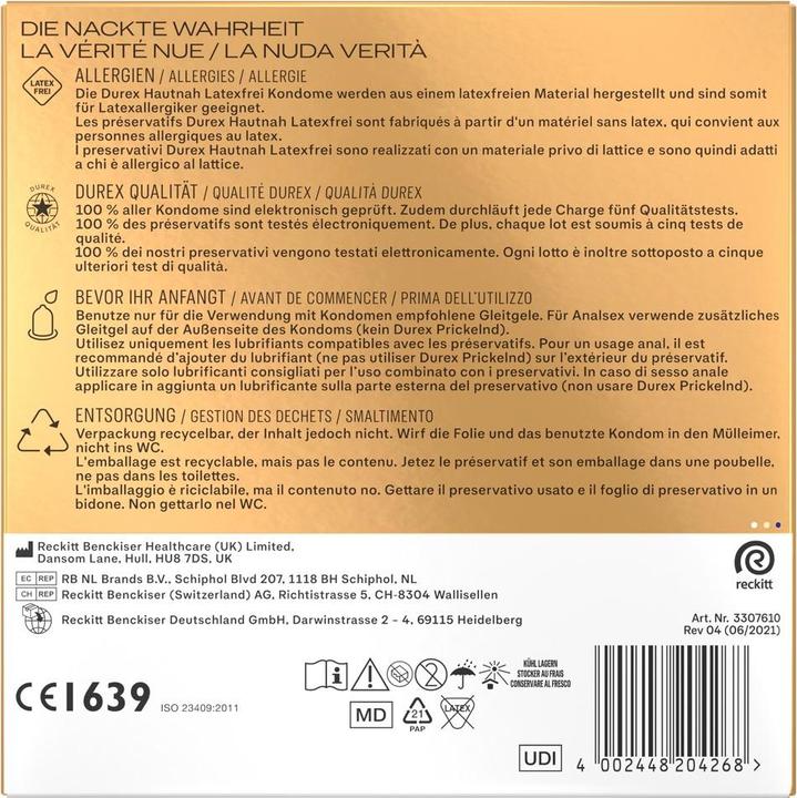 Produktbild Durex Hautnah Latexfrei (30 Stk.)