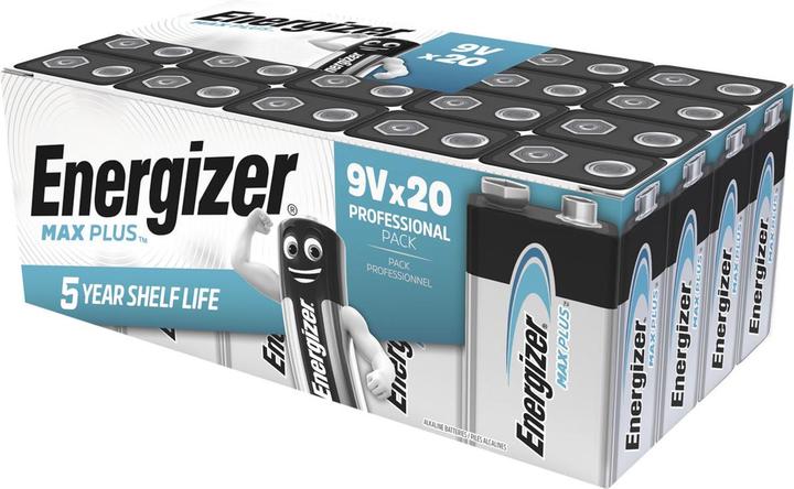Actual product image Energizer Max Plus (20 pcs., 9V Block, 600 mAh)