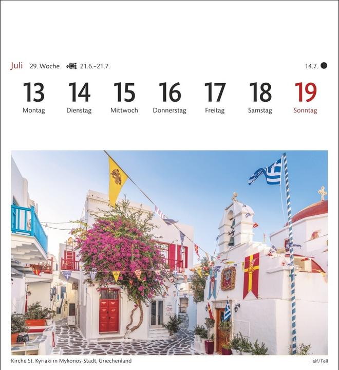 Produktbild Harenberg Traumziele Sehnsuchtskalender 2026 - Wochenkalender mit 53 Postkarten