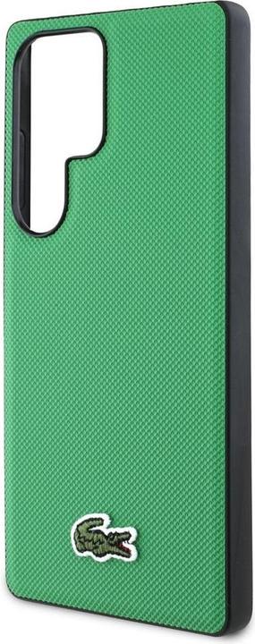 Productafbeelding Lacoste Case Iconic Petit Pique Woven Logo MagSafe to Samsung Galaxy S25 Ultra green (Samsung Galaxy S25 Ultra)