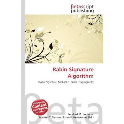 Rabin Signature Algorithm, Fachbücher
