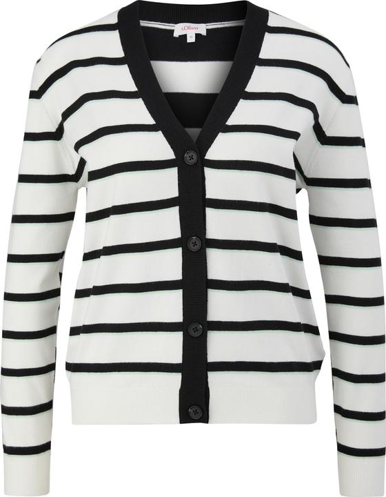 Produktbild s.Oliver Strickjacke Strickjacke mit Streifenmuster (36)